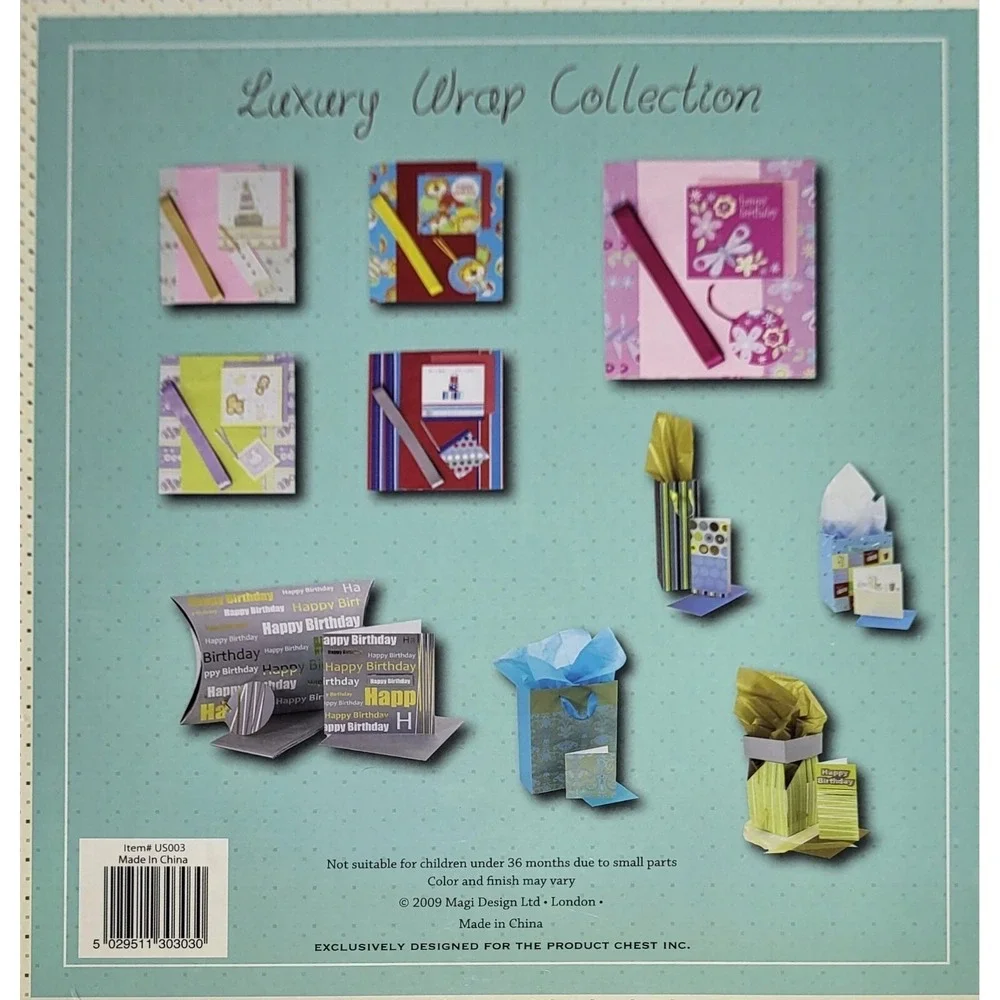 New Luxury‎ Wrapping Paper Set of 9 Coordinated Gift Wrapping Sets Birthday Baby